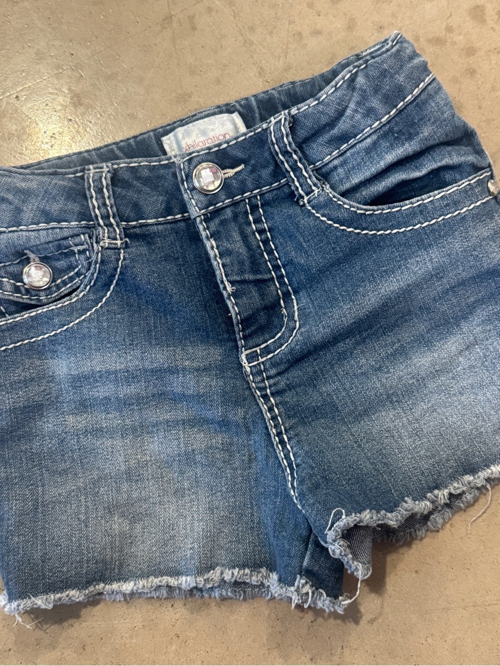 Girls' Blue Denim Cutoff Shorts